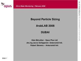 Beyond Particle Sizing ArabLAB 2008 DUBAI