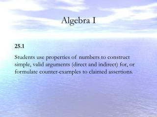 Algebra I