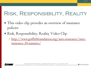 Risk, Responsibility, Reality