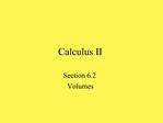 Calculus II