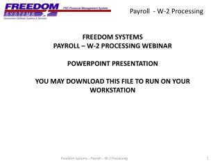 Payroll - W-2 Processing