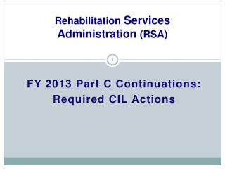 Rehabilitation Services Administration (RSA)