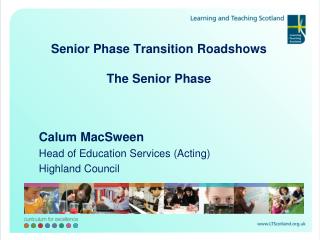 Senior Phase Transition Roadshows The Senior Phase