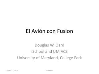 El Avión con Fusion