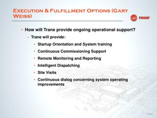 Execution &amp; Fulfillment Options (Gary Weiss)