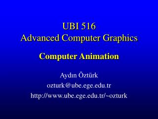 Computer Animation