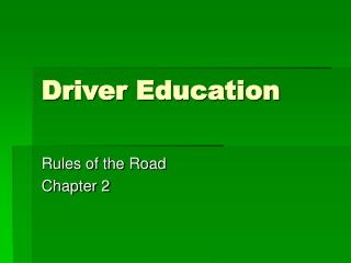 Driver Education