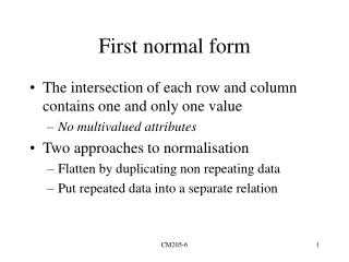 First normal form