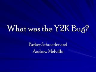 What was the Y2K Bug?