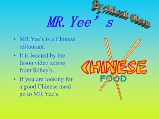 MR.Yee’s