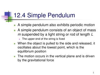 12.4 Simple Pendulum