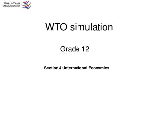 WTO simulation