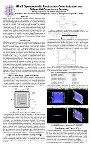 MEMS Gyroscope with Electrostatic Comb Actuation and Differential Capacitance Sensing