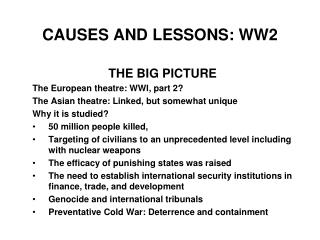 CAUSES AND LESSONS : WW2