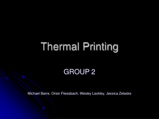 Thermal Printing