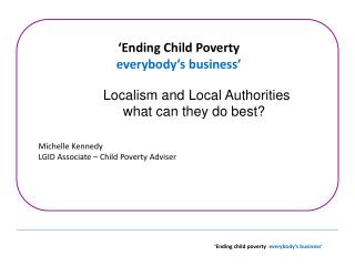 ‘Ending child poverty everybody’s business’