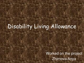 Disability Living Allowance