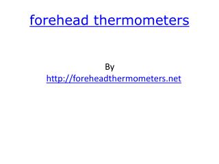 Forehead Thermometers