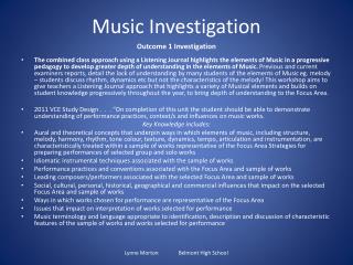 Music Investigation