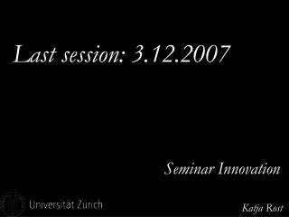 Seminar Innovation