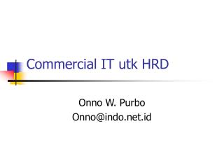 Commercial IT utk HRD