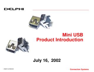 Mini USB Product Introduction