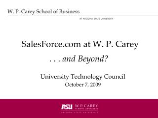 SalesForce at W. P. Carey