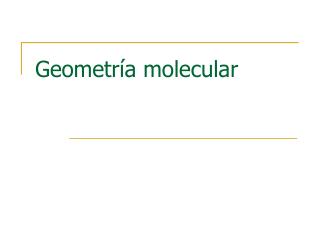 Geometría molecular