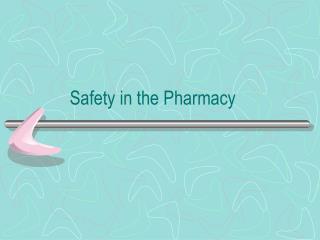 Safety in the Pharmacy