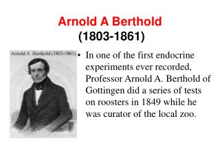 Arnold A Berthold (1803-1861)
