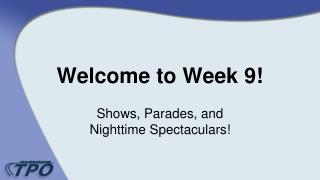 Welcome to Week 9!