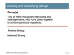 Defining and Classifying Groups