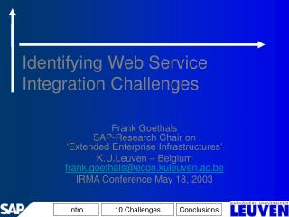 Identifying Web Service Integration Challenges