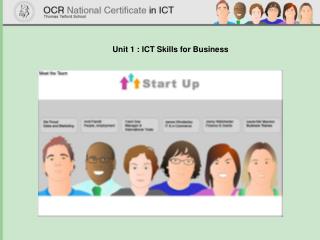 Unit 1 : ICT Skills for Business