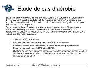 Étude de cas d’aérobie