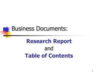 Business Documents: