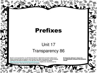 Prefixes