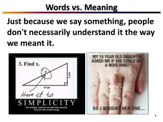 Words vs. Meaning