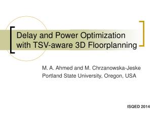 Delay and Power Optimization with TSV-aware 3D Floorplanning