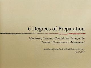 6 Degrees of Preparation