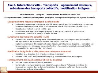 Les gares comme nœuds de transport et lieux urbains