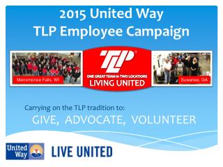 2015 United Way TLP Employee Campaign
