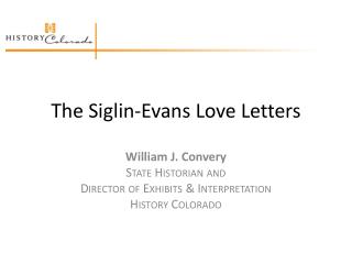 The Siglin-Evans Love Letters