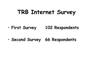 TRB Internet Survey