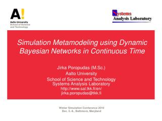 Simulation Metamodeling using Dynamic Bayesian Networks in Continuous Time