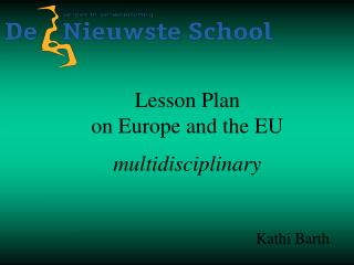 Lesson Plan on Europe and the EU multidisciplinary