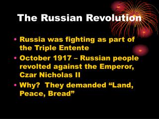 The Russian Revolution