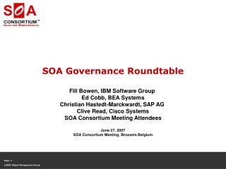 SOA Governance Roundtable