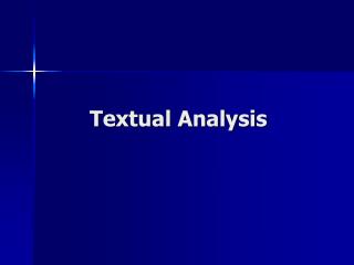 Textual Analysis