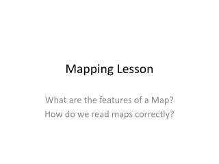 Mapping Lesson